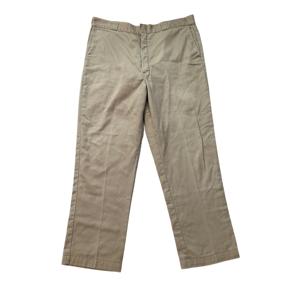 Dickies Work Pants Classic Fit Tan Khaki Casual Trousers Men's Size 42x32